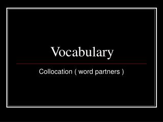 Vocabulary