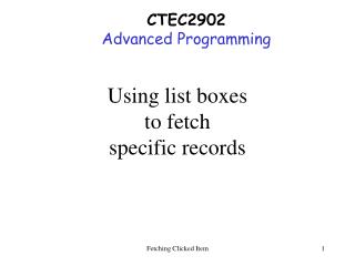 CTEC2902 Advanced Programming