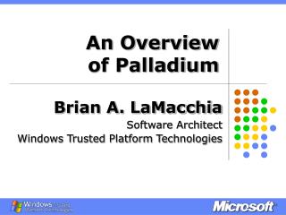 An Overview of Palladium