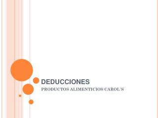 DEDUCCIONES
