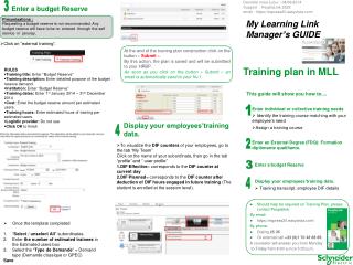 Training plan in MLL