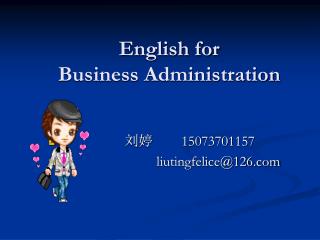 English for Business Administration