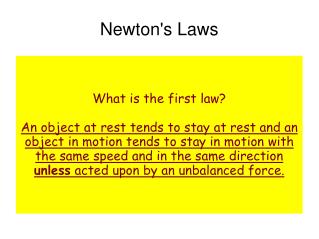 Newton's Laws