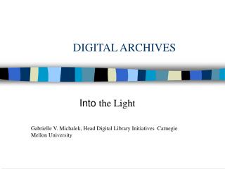 DIGITAL ARCHIVES