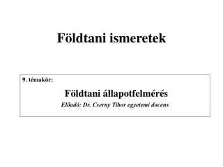 Földtani ismeretek