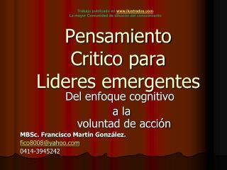 Pensamiento Critico para Lideres emergentes