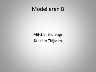 Modelleren B