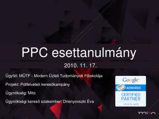 PPC esettanulmány