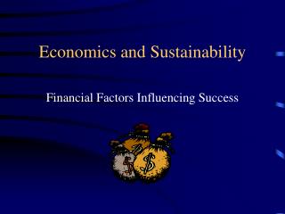 Economics and Sustainability