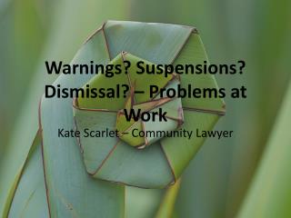 Warnings? Suspensions? Dismissal? – Problems at Work