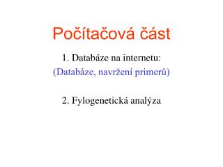 Počítačová část