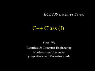 C++ Class (I)