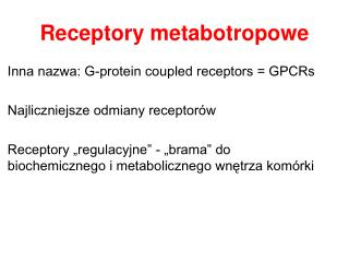 Receptory metabotropowe