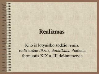 Realizmas