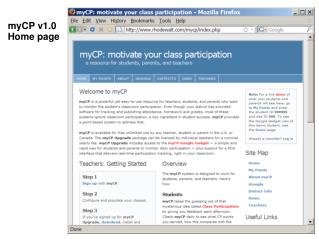 myCP v1.0 Home page