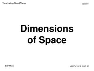 Dimensions of Space