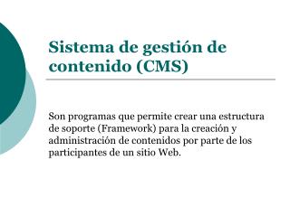 Sistema de gestión de contenido (CMS)