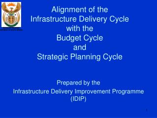 Alignment of the Infrastructure Delivery Cycle with the Budget Cycle and Strategic Planning Cycle