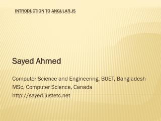 Introduction to Angular.JS