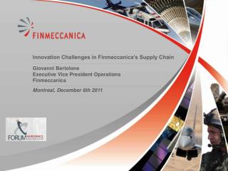 Innovation Challenges in Finmeccanica’s Supply Chain