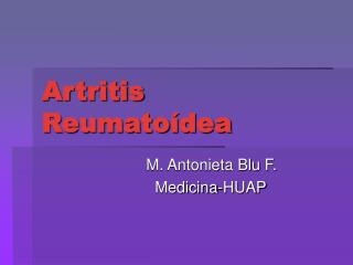 Artritis Reumatoídea