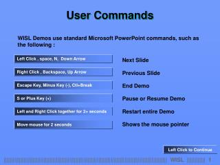 User Commands