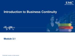 Introduction to Business Continuity