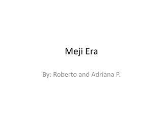 Meji Era