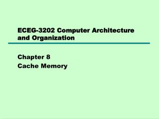 ECEG-3202 Computer Architecture and Organization