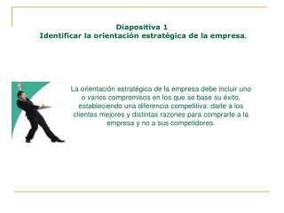 Diapositiva 1 Identificar la orientación estratégica de la empresa .