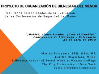 Proyecto de Organización de Bienestar del Menor