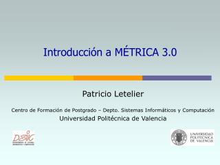 Introducción a MÉTRICA 3 .0