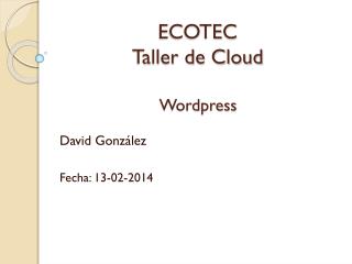 ECOTEC Taller de Cloud