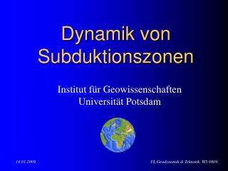 Dynamik von Subduktionszonen