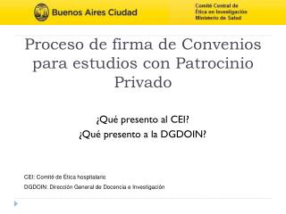 Proceso de firma de Convenios para estudios con Patrocinio Privado