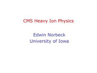 CMS Heavy Ion Physics