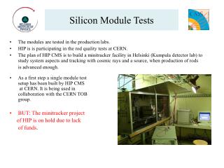 Silicon Module Tests