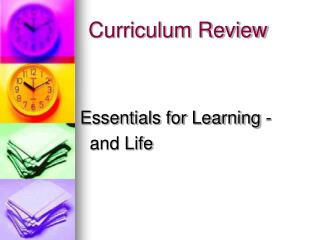 Curriculum Review