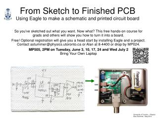 From Sketch to Finished PCB Using Eagle to make a schematic and printed circuit board