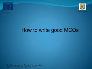 How to write good MCQs