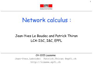 Network calculus :