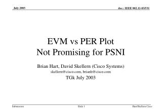 EVM vs PER Plot Not Promising for PSNI