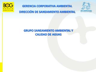 GERENCIA CORPORATIVA AMBIENTAL DIRECCIÓN DE SANEAMIENTO AMBIENTAL