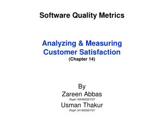 Software Quality Metrics