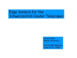 Edge Sensors for the Schwarzschild-Couder Telescopes