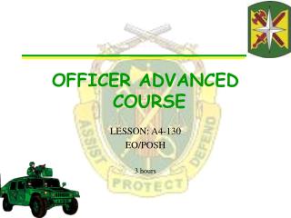 OFFICER ADVANCED COURSE