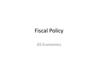 Fiscal Policy