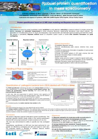Protein quantification based on LC-MS chain modeling and Bayesian inversion method