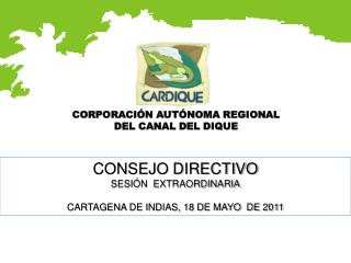 CORPORACIÓN AUTÓNOMA REGIONAL DEL CANAL DEL DIQUE