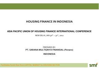 HOUSING FINANCE IN INDONESIA ASIA PA CIFIC UNION OF HOUSING FINANCE INTERNATIONAL CONFERENCE